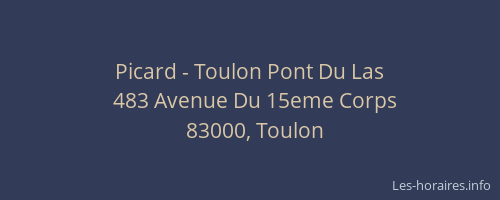 Picard - Toulon Pont Du Las