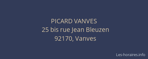 PICARD VANVES