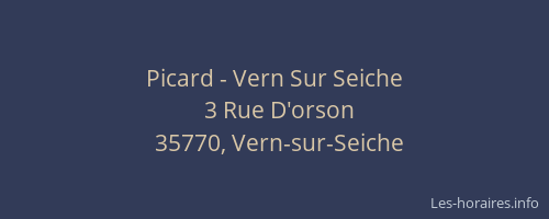 Picard - Vern Sur Seiche