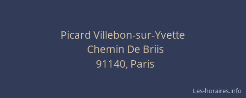 Picard Villebon-sur-Yvette
