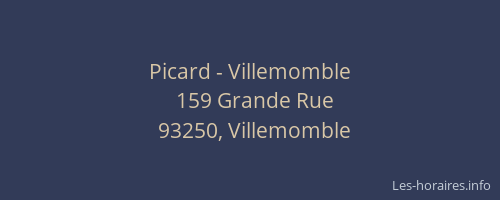 Picard - Villemomble