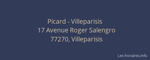 Picard - Villeparisis