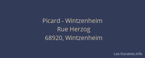 Picard - Wintzenheim