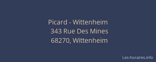 Picard - Wittenheim
