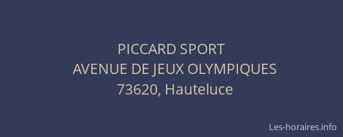 PICCARD SPORT