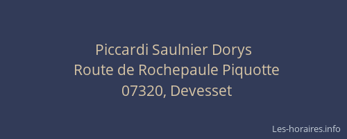 Piccardi Saulnier Dorys