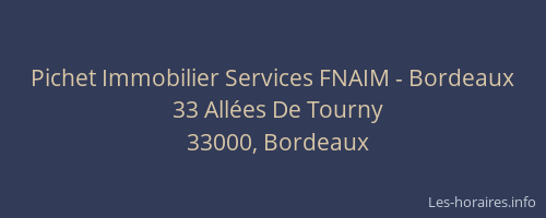 Pichet Immobilier Services FNAIM - Bordeaux