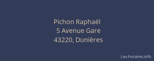 Pichon Rapha&euml;l