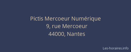 Pictis Mercoeur Numérique