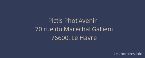 Pictis Phot'Avenir