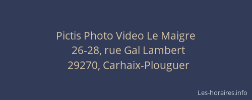 Pictis Photo Video Le Maigre