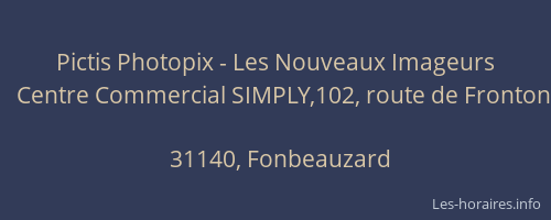 Pictis Photopix - Les Nouveaux Imageurs