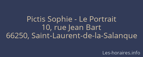 Pictis Sophie - Le Portrait
