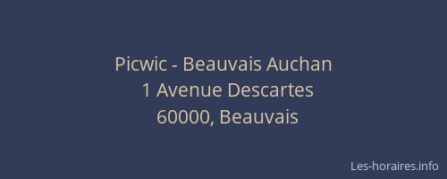 Picwic - Beauvais Auchan