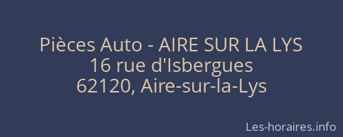 Pièces Auto - AIRE SUR LA LYS