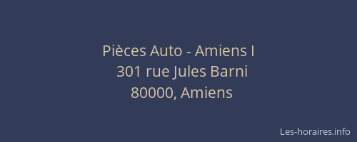 Pièces Auto - Amiens I