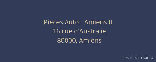 Pièces Auto - Amiens II
