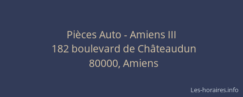 Pièces Auto - Amiens III