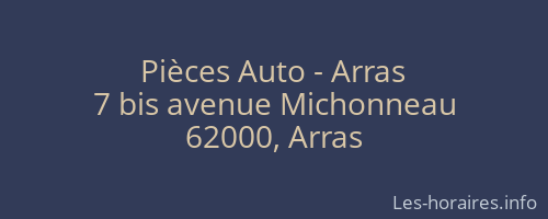 Pièces Auto - Arras