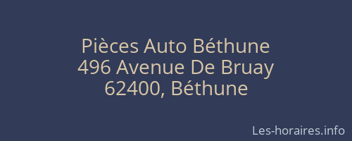 Pièces Auto Béthune