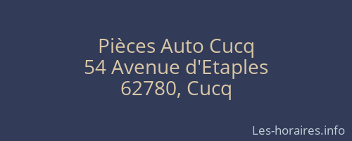 Pièces Auto Cucq