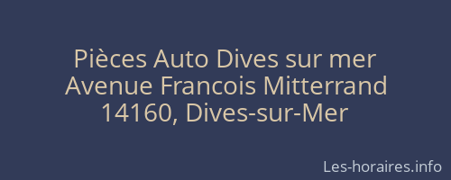 Pièces Auto Dives sur mer