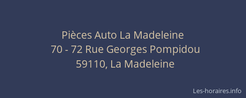 Pièces Auto La Madeleine