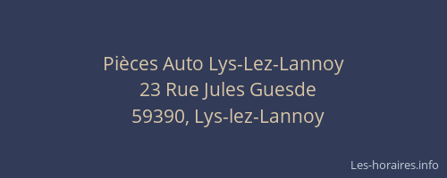 Pièces Auto Lys-Lez-Lannoy