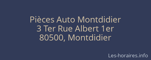 Pièces Auto Montdidier