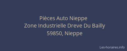 Pièces Auto Nieppe