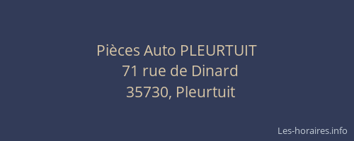 Pièces Auto PLEURTUIT