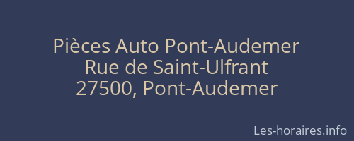 Pièces Auto Pont-Audemer