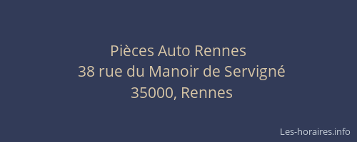 Pièces Auto Rennes