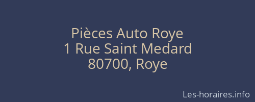 Pièces Auto Roye