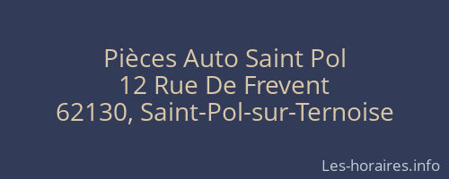 Pièces Auto Saint Pol
