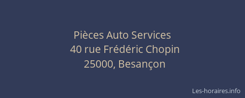 Pièces Auto Services