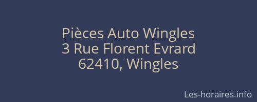 Pièces Auto Wingles