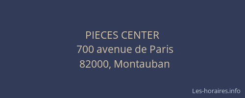 PIECES CENTER