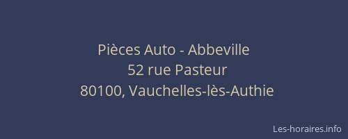Pi&egrave;ces Auto - Abbeville
