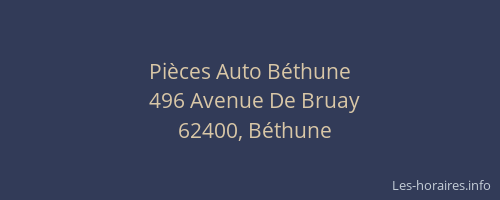 Pièces Auto Béthune