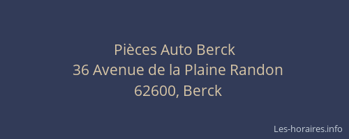 Pi&egrave;ces Auto Berck