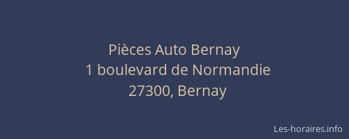 Pi&egrave;ces Auto Bernay