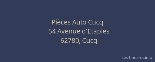 Pi&egrave;ces Auto Cucq