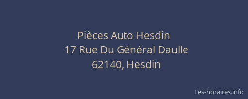 Pi&egrave;ces Auto Hesdin