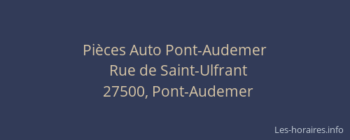 Pi&egrave;ces Auto Pont-Audemer