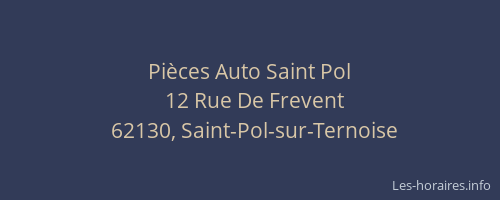 Pièces Auto Saint Pol