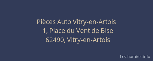 Pièces Auto Vitry-en-Artois