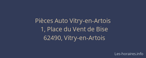Pi&egrave;ces Auto Vitry-en-Artois