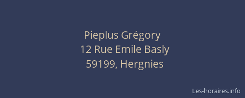 Pieplus Grégory