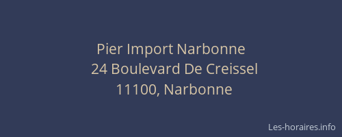 Pier Import Narbonne